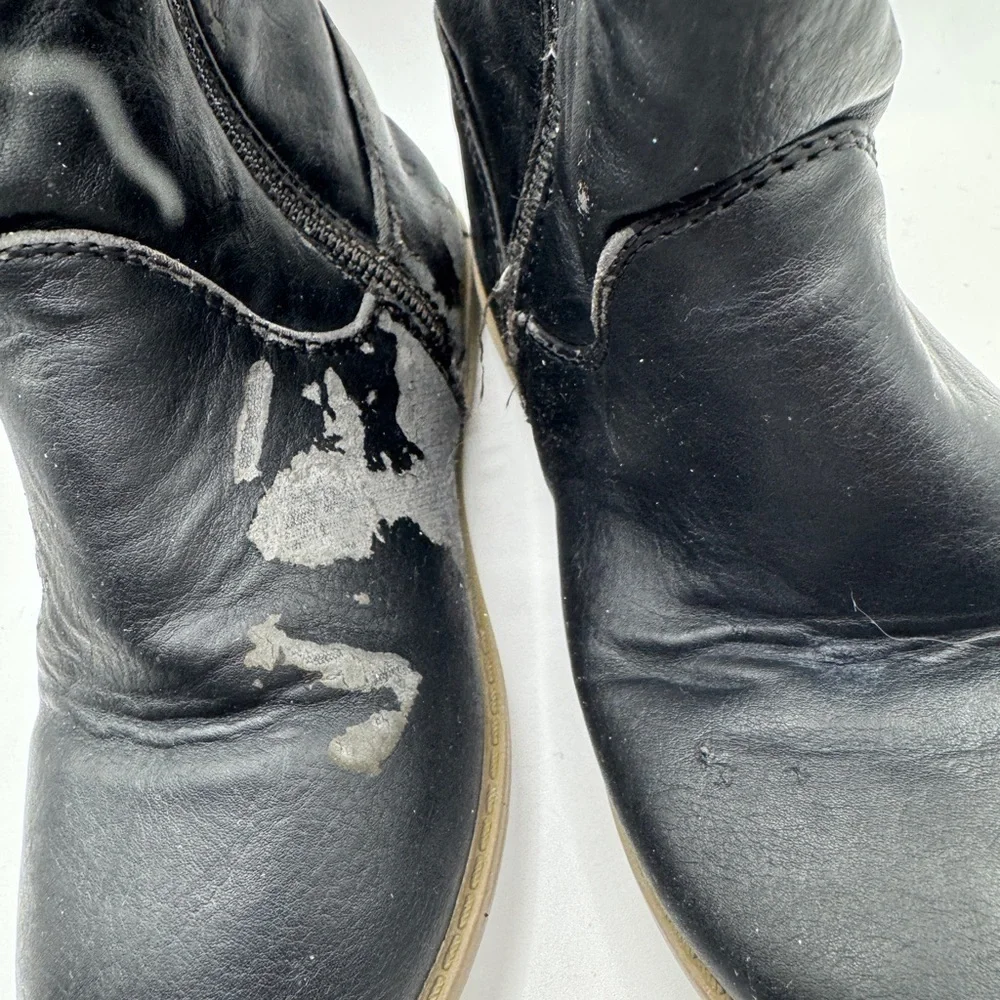 Toddler Girl Size 10 Pleather Black Boots